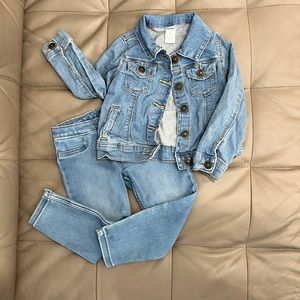 Carters 3t skinny jeans and jean jacket